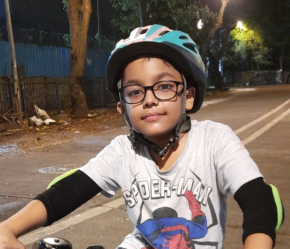 Kids learning to cycle